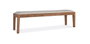 GINER Y COLOMER Banc en bois d'acacia massif avec revêtement en tissu beige